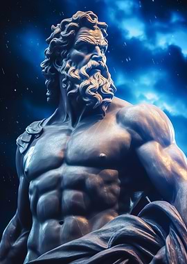 Zeus statue Watercolor
