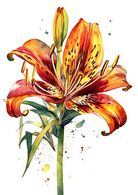 Gloriosa Lily Flower Art
