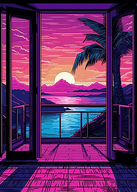 City Synthwave Retro