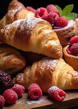 Raspberry Croissants