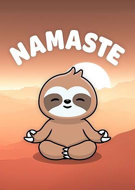 Namaste Happy Yoga Sloth
