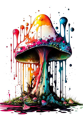 watercolor mushroom