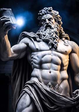 Zeus statue Watercolor