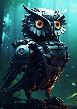 Robot Owl in the Forest