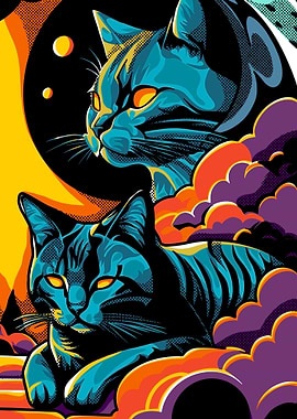 Cat Pop Art