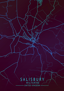 Salisbury UK City Map