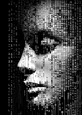 Binary Code Portrait