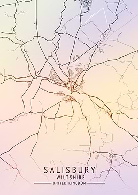 Salisbury UK City Map