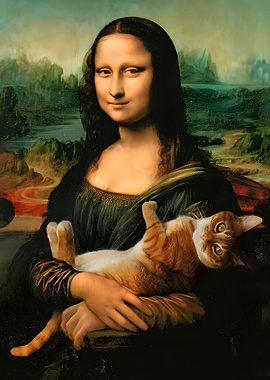 Mona Lisa and Cat