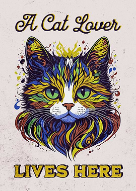 Cat Lover Funny Retro