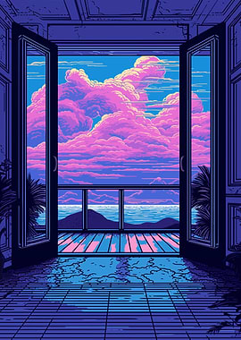 City Synthwave Retro