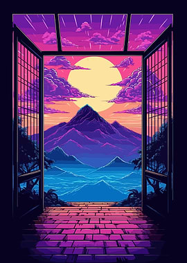 City Synthwave Retro