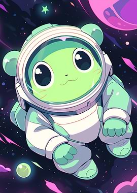 Froggy Astronaut in Space