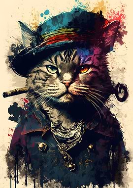 Cat Pirate Portrait