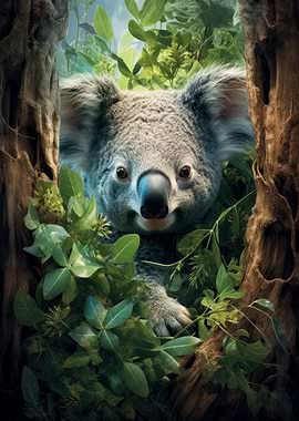 koala in forest