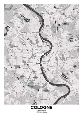 Cologne Germany map