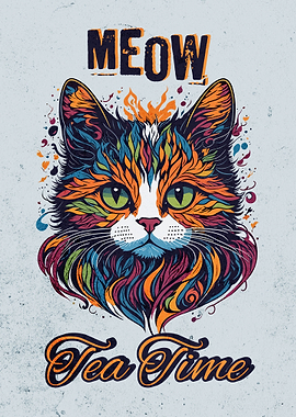 Meow Tea Time Cat Person