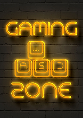 Gaming Zone WASD Neon