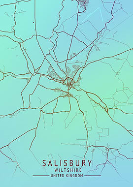Salisbury UK City Map