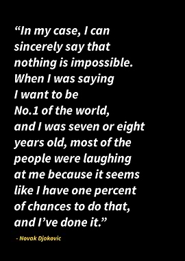 Novak Djokovic quote