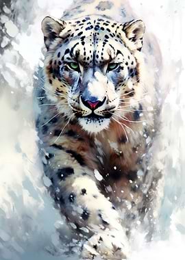 Graceful Snow Leopard