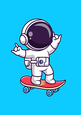 Cute astronaut standing