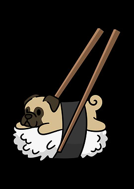 Pug Nigiri Sushi