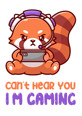 Gaming Cute Red Panda