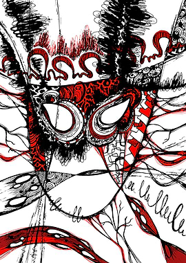 Geometric abstract mask