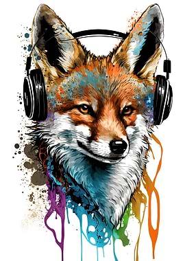 Fox Music Painting