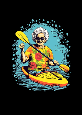 Kayaking Grandma Kayaker