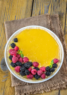 Lemon curd tart