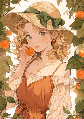 Cute anime girl Clementine