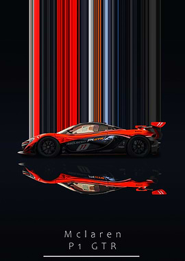 Mclaren P1 GTR Car Poster
