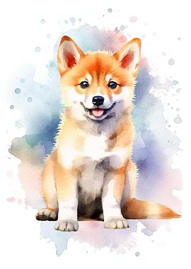Cute Shiba Inu Dog Puppy