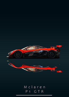 Mclaren P1 GTR Car Poster