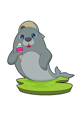 Seal Ice cream cone