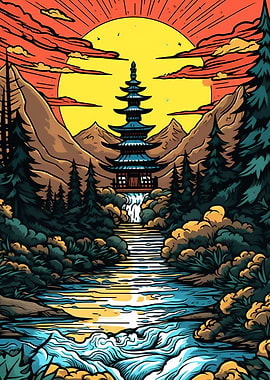 Japanese relaxing view