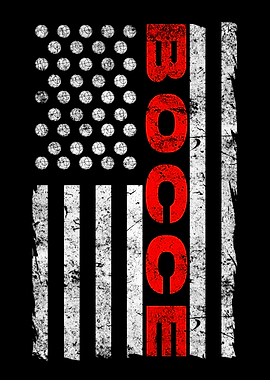 Bocce Ball Player USA Flag