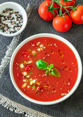 Portion of gazpacho
