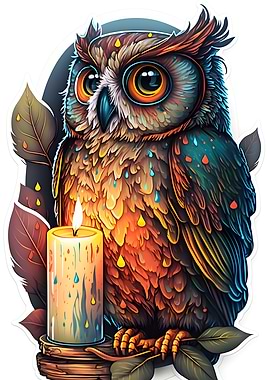 Owl Art Luminous Wisdom