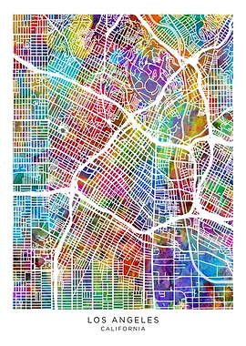 Los Angeles California Map