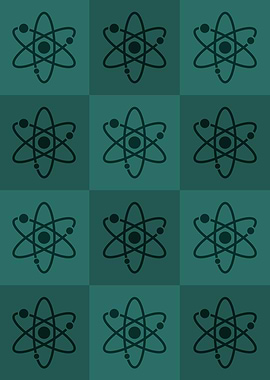 Atom Science Icons Pop Art