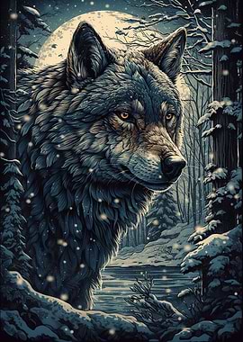 Wolf in Snow