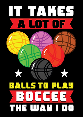 Funny Bocce Ball Player