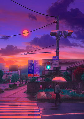 Magical Sunset in Japan