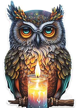 Enlightened Fusion Owl Art