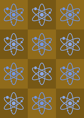 Atom Science Icons Pop Art