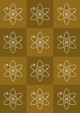 Atom Science Icons Pop Art
