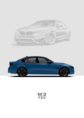 BMW M3 F80 Sedan 2015 Blue